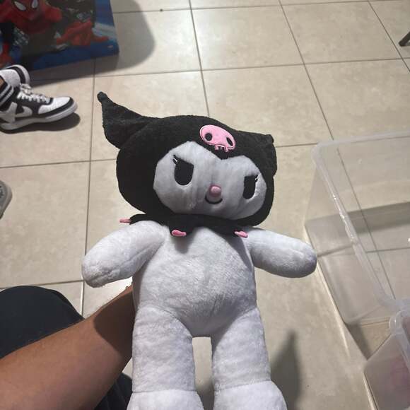 Sanrio Kuromi Plush Doll Stuffed Animal, Build-A-Bear Style Soft White and Black - Picture 7 of 7